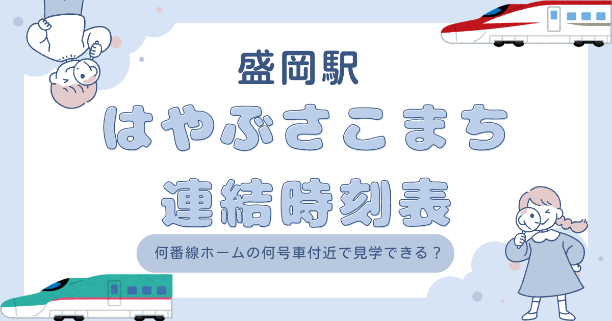 2024年盛岡駅はやぶさこまち連結時刻表！何番線の何号車で見学できる？